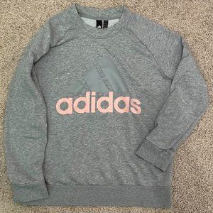 Adidas Sweatshirt in Grey and Pink  Size Medium EUC